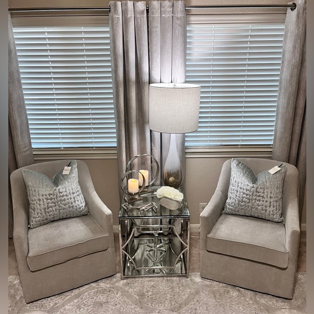 1-NWT CALLISTO HOME SILVER EMBROIDERED DECORATIVE PILLOWS (Read description) - Picture 7 of 12